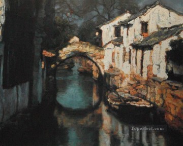 Chen Yifei Painting - Zhouzhuang Water Towns Chinese Chen Yifei